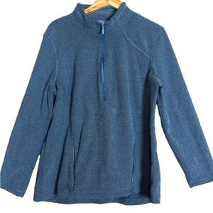 Ascend / Bass Pro shops blue half zip microfleece sweatshirt Size XL